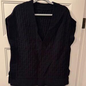 lululemon athletica Black V-Neck Sweater